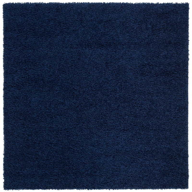 SAFAVIEH Athens Bharati Ilaha 1.5-inch Thick Rug - 6'7" Square - Navy