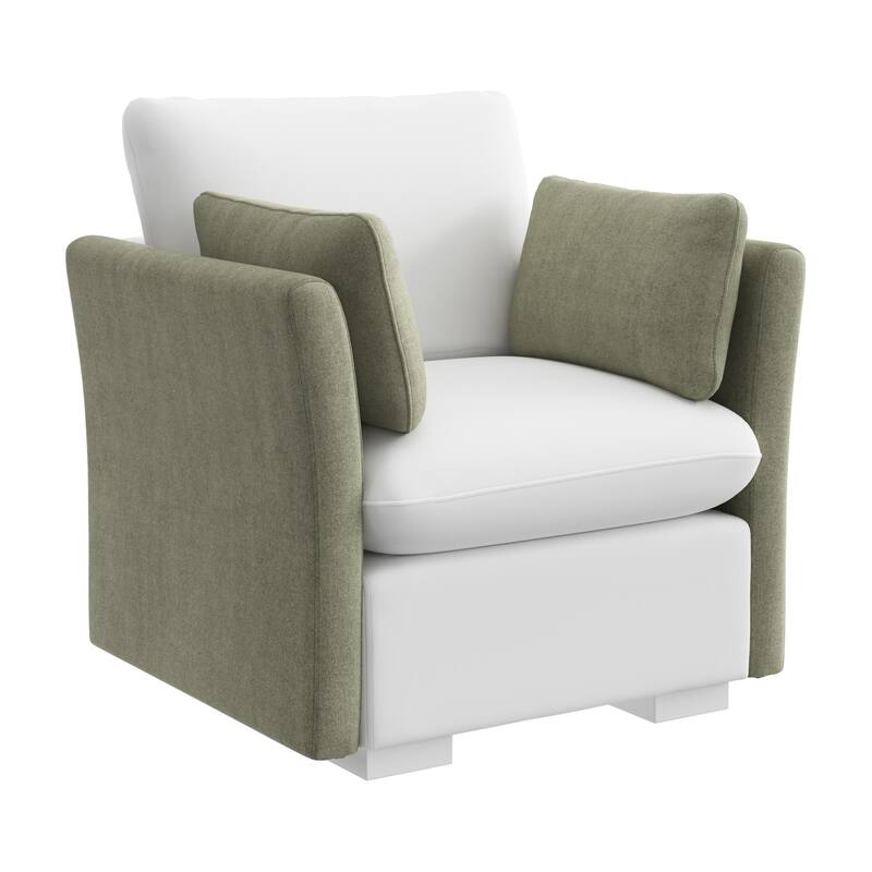 Bush Home Sienna Modular Arm Set with Pillows - Soft Green