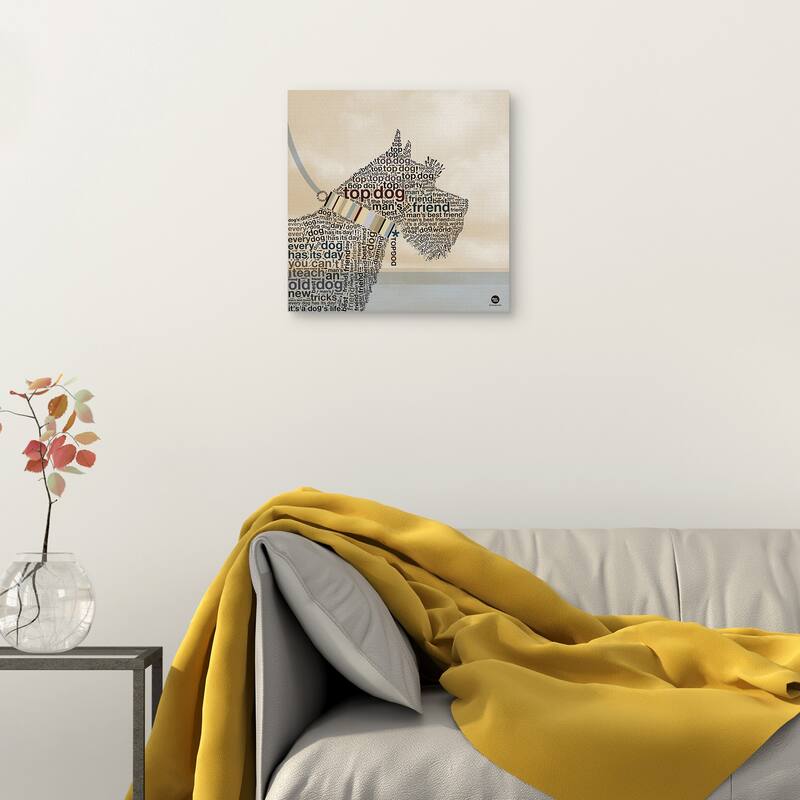 Word Dogs 1 by Dominique Vari Canvas Art Print