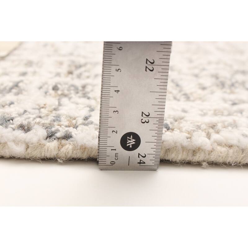 ECARPETGALLERY Hand Tufted Timeless Cream Wool Rug - 5'1 x 8'0