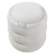 preview thumbnail 14 of 26, Adeco 16" Round Upholstered Storage Ottoman with Wood Lid