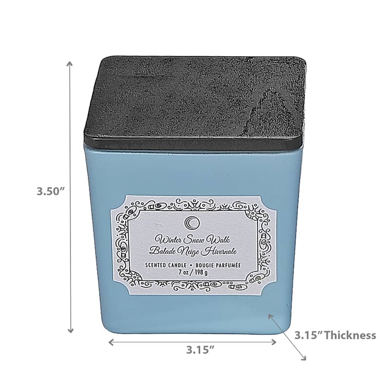 Christmas 7Oz Square Candle Winter Snow Walk - N/A - Bed Bath & Beyond ...