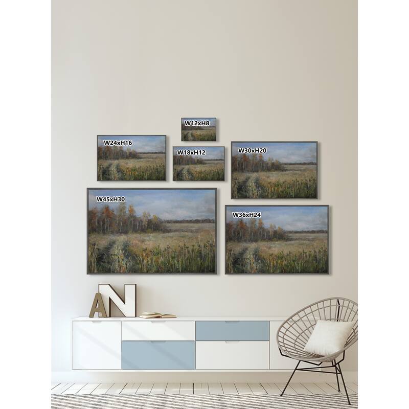 Summertime Fields Floater Framed Print on Canvas