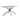 Apex 47" Rectangular Dining Table, Modern Geometric Pedestal Kitchen Table, Fiberstone Top Metal Base, Seats of 4