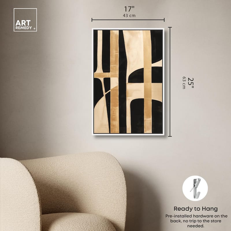 Noir and Gold I Canvas by Art Remedy