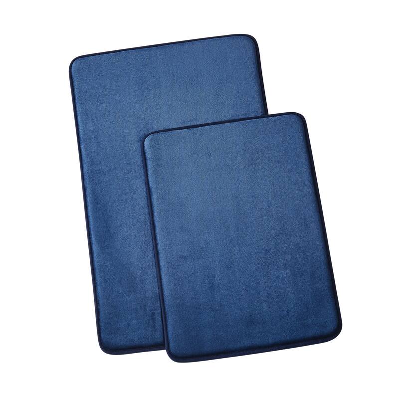 Royal Velvet Signature Solid Memory Foam Set of 2 Bath Rug