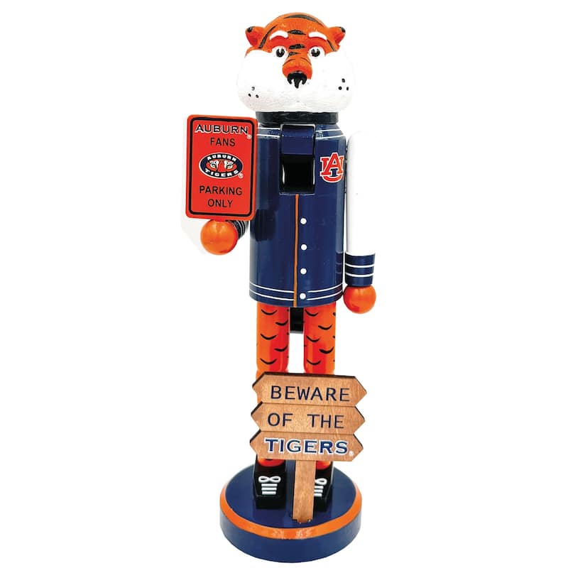 12" Auburn Beware of the Tigers Nutcracker