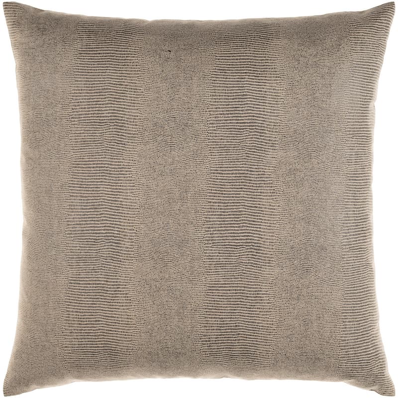 Sachine Modern Oatmeal and Black Cotton Throw Pillow - 20"H x 20"W - Cover Only
