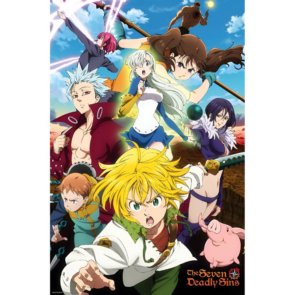 7 Deadly Sins - Meliodas & Sins Art Poster - 24 x 36 Inch