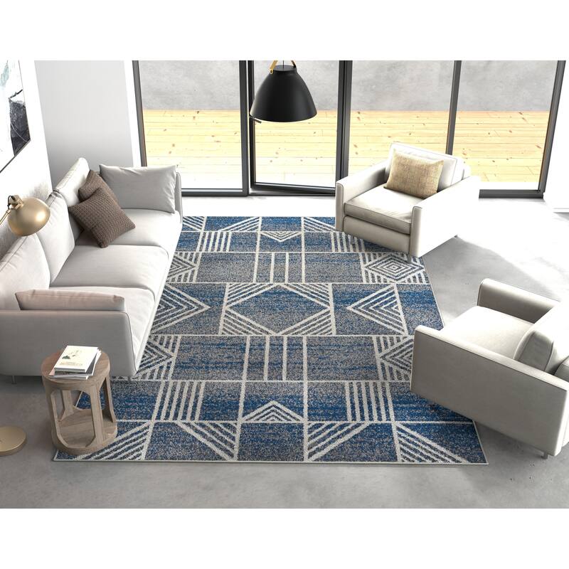 Domani Luxe Geometric Outdoor Area Rug