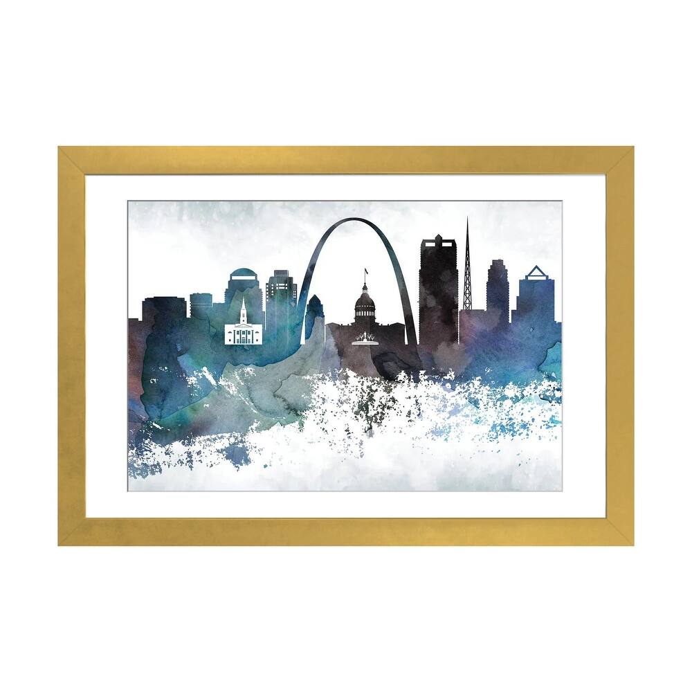 iCanvas "Saint Louis Bluish Skylines" by WallDecorAddict