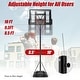 preview thumbnail 5 of 8, Height Adjustable Portable Shatterproof Backboard Basketball Hoop with 2 Nets - 39" x 26" x 10'