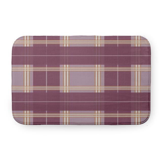 Scotish Plaid Pet Feeding Mat for Dogs and Cats - Purple - 24" x 17"