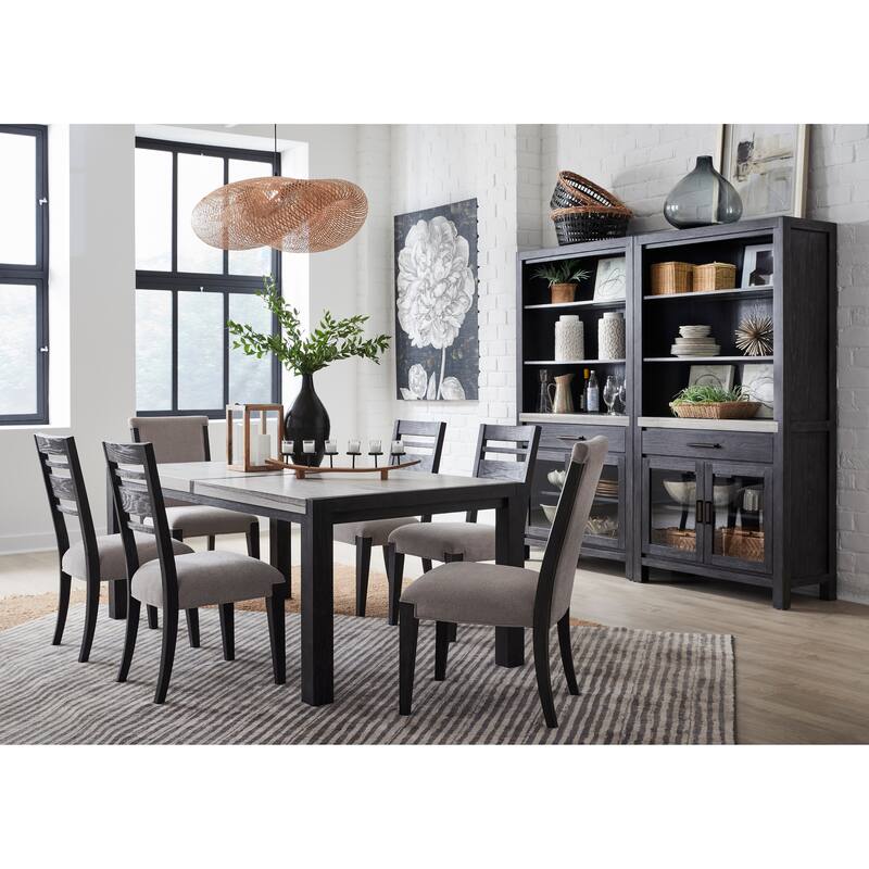 Magnussen Home Plum Creek Ravenwood Black Rectangular Dining Table - 40''W x 80''D x 30''H