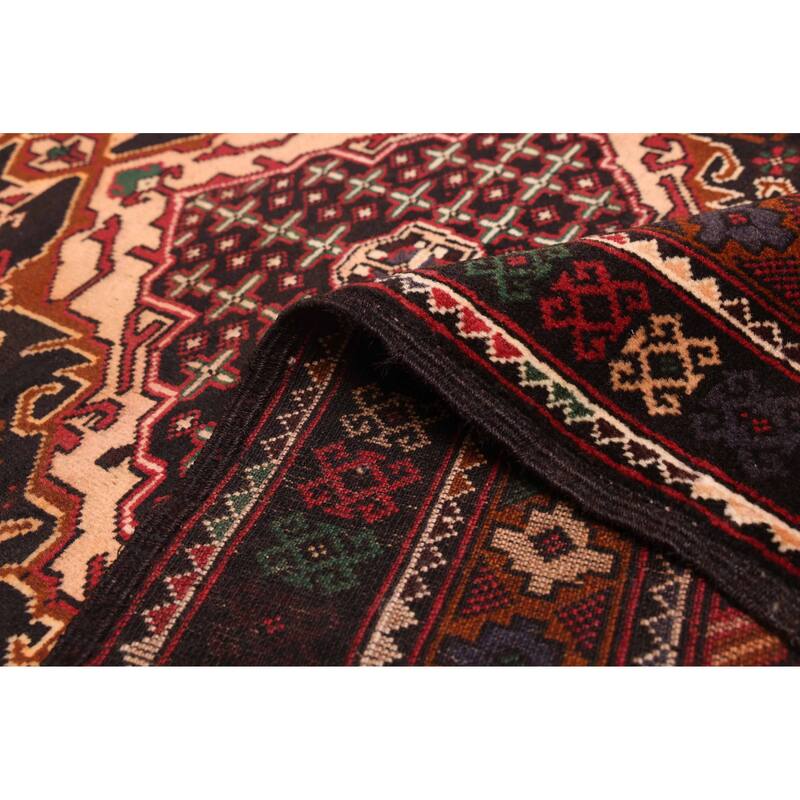 ECARPETGALLERY Hand-knotted Teimani Black Wool Rug - 3'3 x 6'3