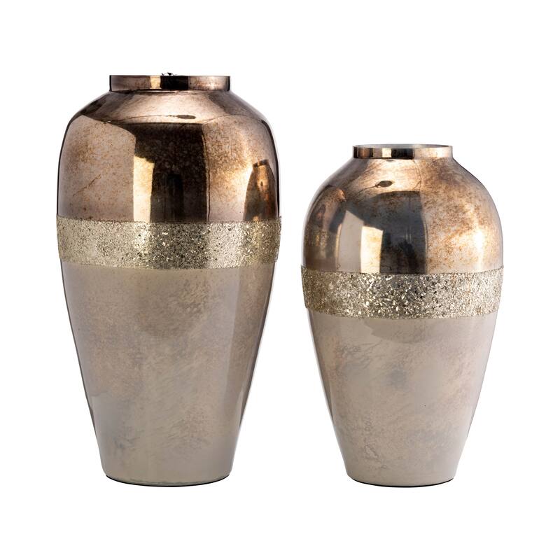 Sagebrook Home Modern Glam Glass Floor or Table Vase