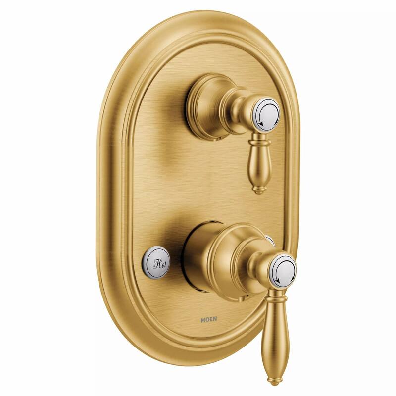 Moen Weymouth 2 Function Pressure Balanced Valve Trim Only with Double - Brushed Gold