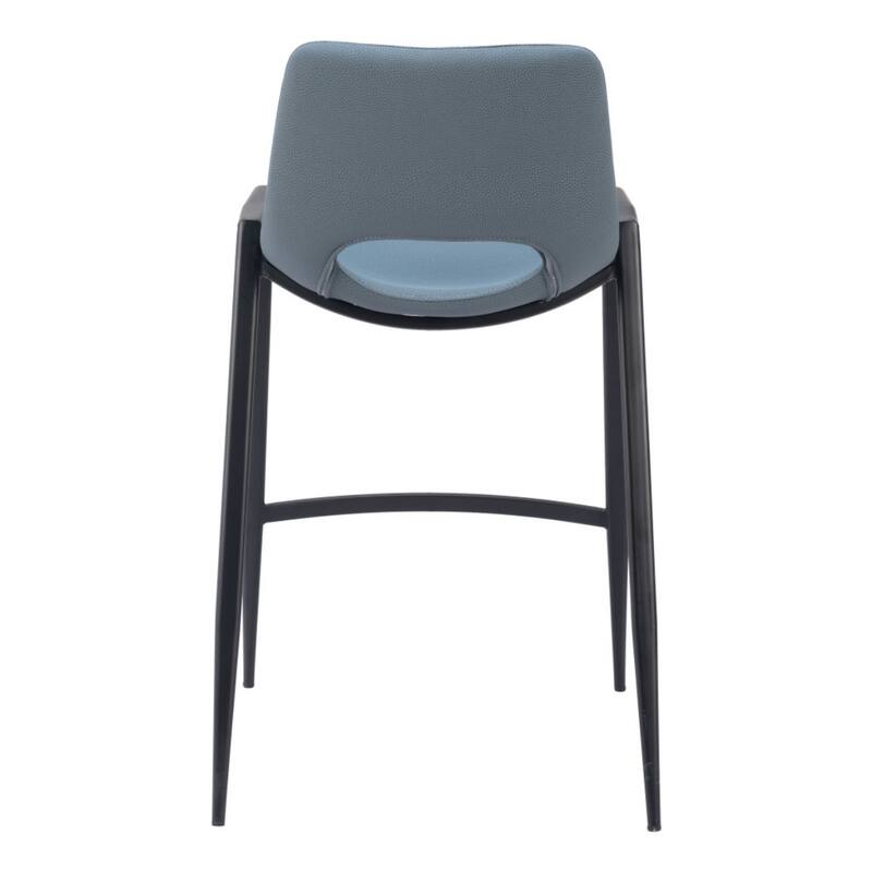 Set of 2 Faux Leather Low Back Chairs with Steel Frame and Footrest