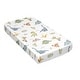 preview thumbnail 2 of 4, Sweet Jojo Designs Watercolor Dinosaur Dino Boy Satin Fitted Crib Sheet Green Blue Modern Jurassic Nature Animal Steel Turquoise