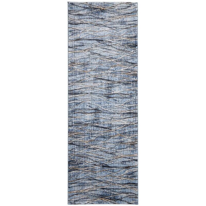 HomeRoots Abstract Casual Runner Area Rug - 87.00 in. x 30.00 in. x 0.47 in.
