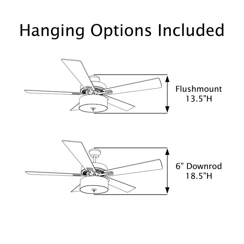 Carrie River of Goods Oil-Rubbed Bronze Metal 2-Light 52-Inch Ceiling Fan - 52" x 52" x 13.5"/18.5"