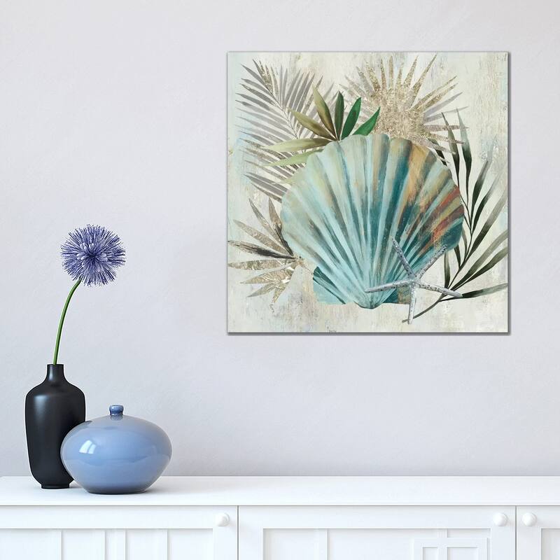 iCanvas "Turquoise Shell I" by Aimee Wilson Canvas Print - 18x18x1.5