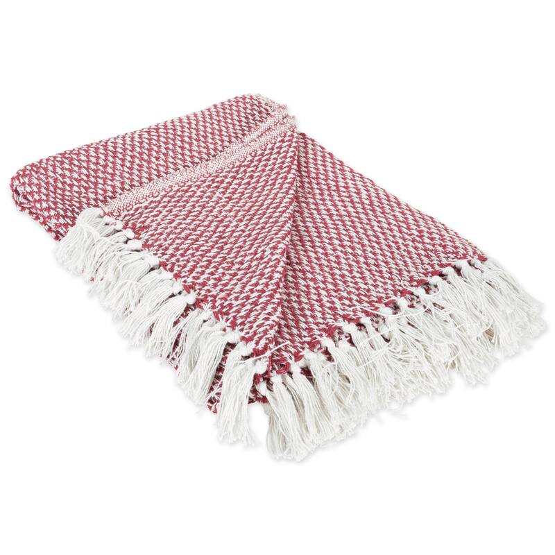 DII Woven Decorative Throw - Barn Red