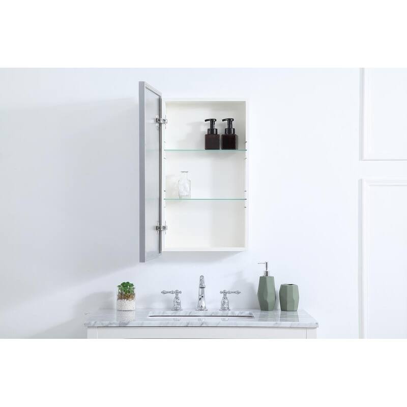 Lulu Mirrored Rectangular 2-shelf Medicine Cabinet
