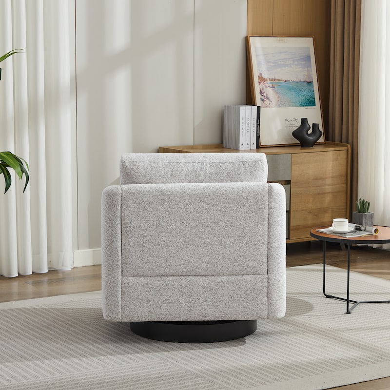 Chenille Upholstered Swivel Accent Chair for Living Room