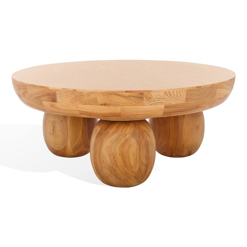 SAFAVIEH Couture Hayliette Round Wood Coffee Table - 38"W x 38"D x 15"H