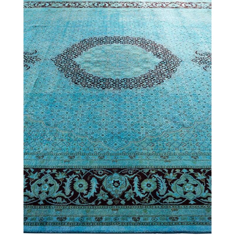 Fine Vibrance One-of-a-Kind Hand-Knotted Area Rug - Blue, 8' 2" x 10' 3" - 8' 2" x 10' 3"