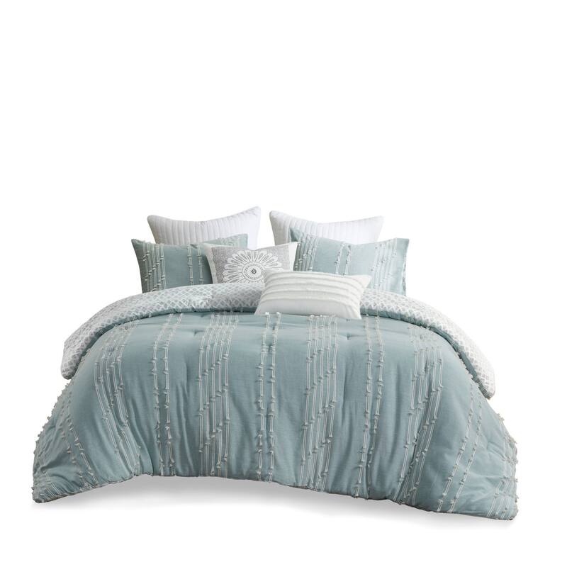 GDF Studio - Kara 3-Piece Cotton Jacquard Comforter Set