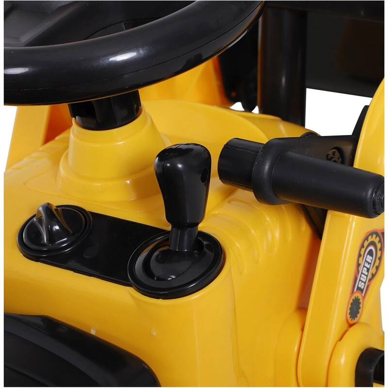3-in-1 Ride-On Bulldozer Toy for Toddlers with Functional Shovel and Wheels Under-Seat Storage - 31.5" L x 10.5" W x 15.25" H
