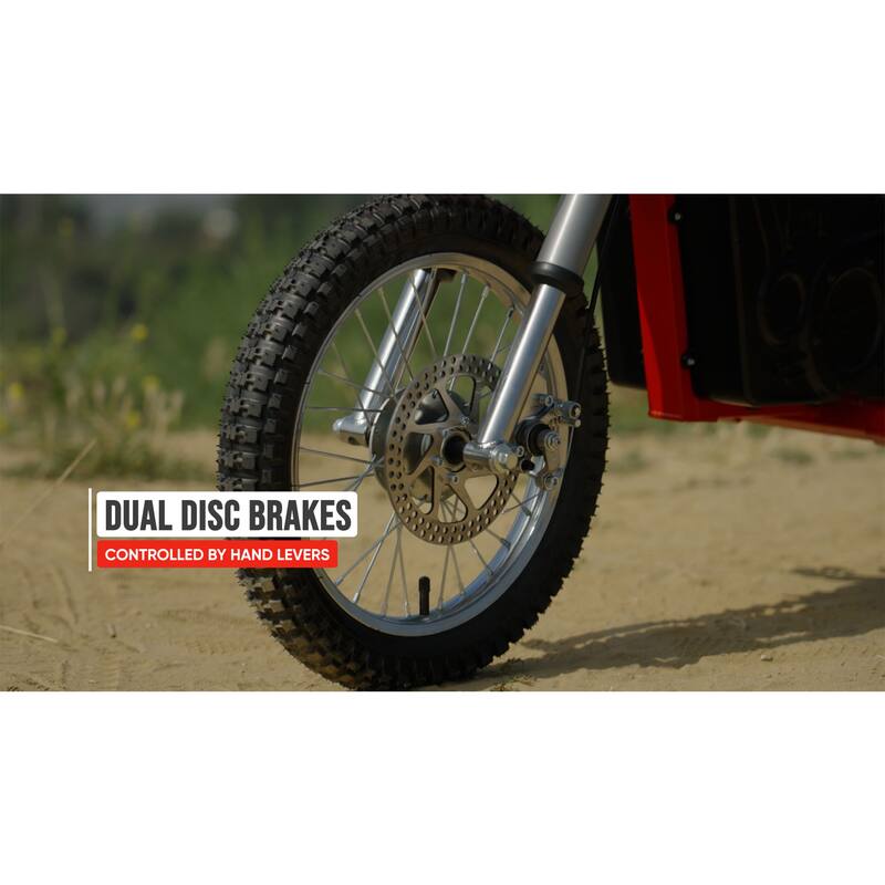 Razor MX500 Dirt Rocket 36V Electric Toy Motocross Dirt Bike, Red (2 Pack) - 175