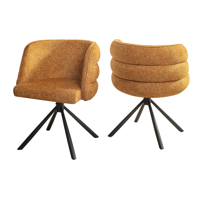 270° Swivel Upholstered Desk Chairs Dining Chairs Set of 2