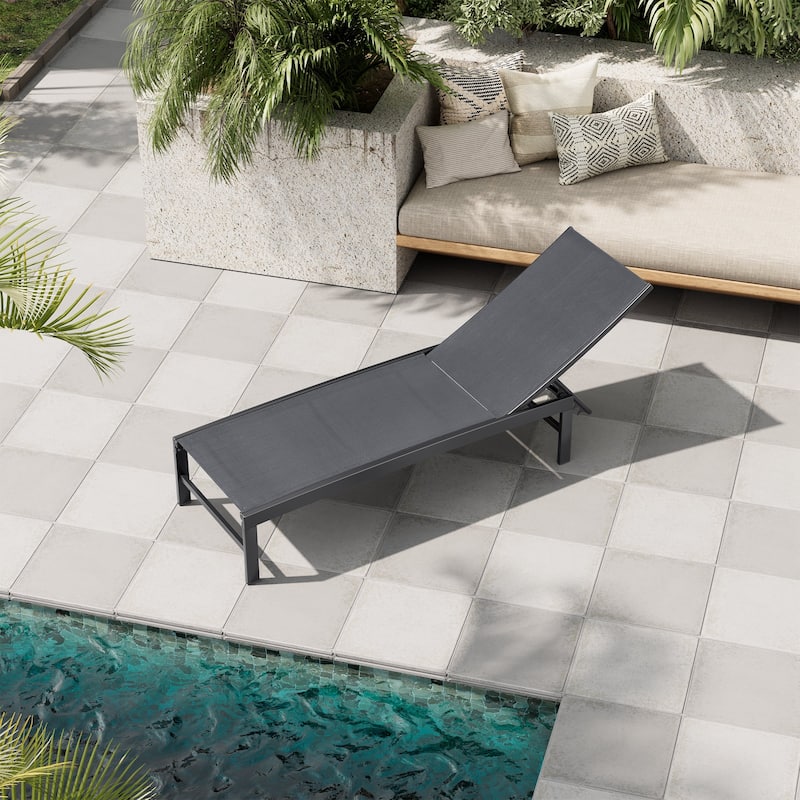 Outdoor Patio Adjustable Chaise Lounge Chairs