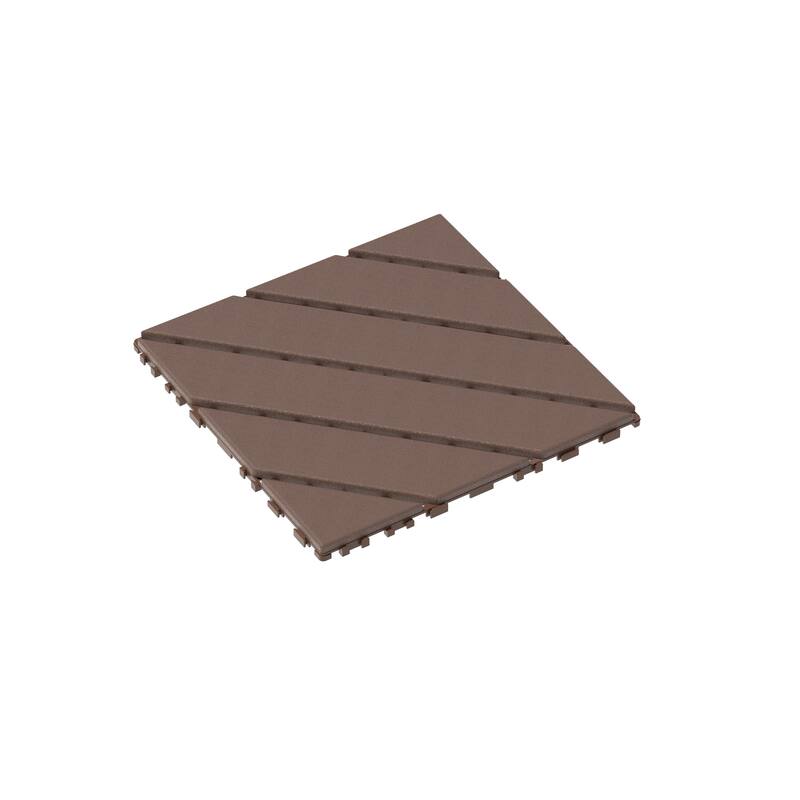 44-Pack 12"x12" Interlocking Deck Tiles, Waterproof Outdoor Patio Tiles for Poolside & Balcony - 44PCS