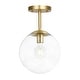 preview thumbnail 2 of 41, Light Society Zeno Globe Ceiling Light Brass/Clear