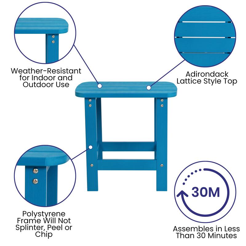 All-Weather Poly Resin Adirondack Side Table - Patio Table