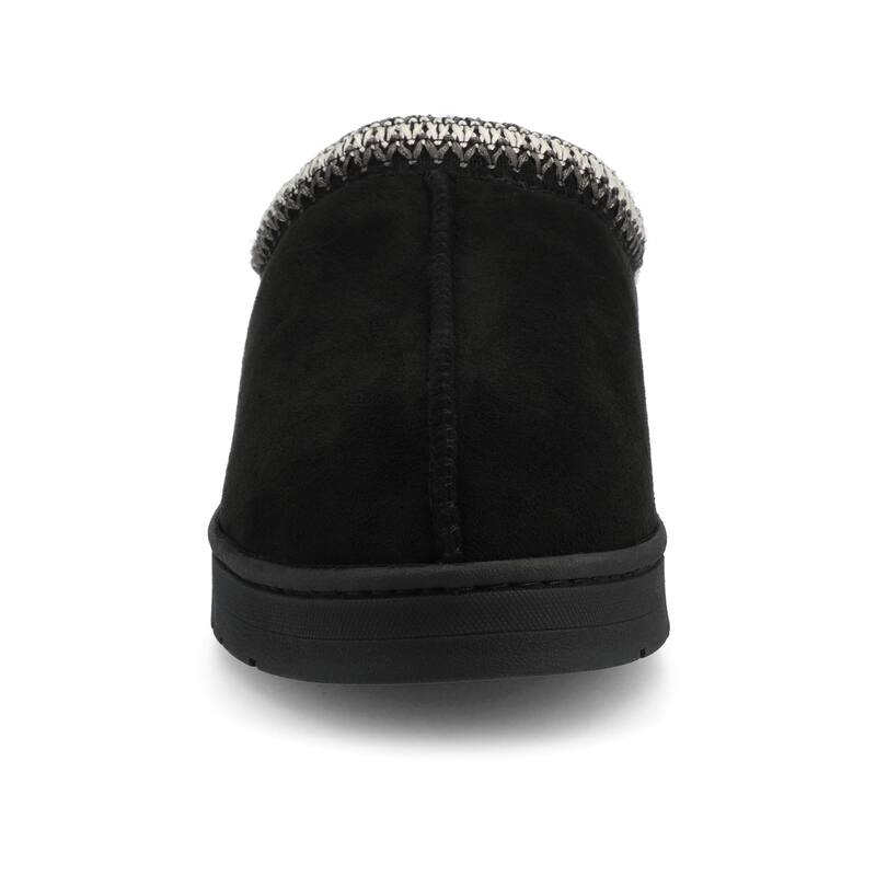 Vance Mens Wheeler Shearling Clog Slipper - Black - M