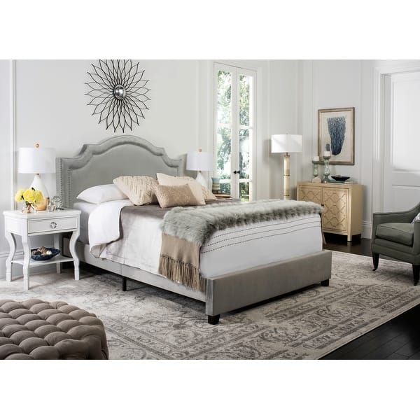 slide 2 of 8, SAFAVIEH Theron Grey Bed (Full)