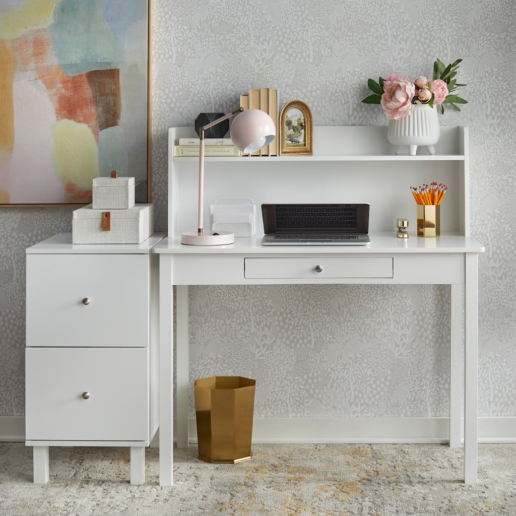 Simple Living Foster Desk and Filing Cabinet Set