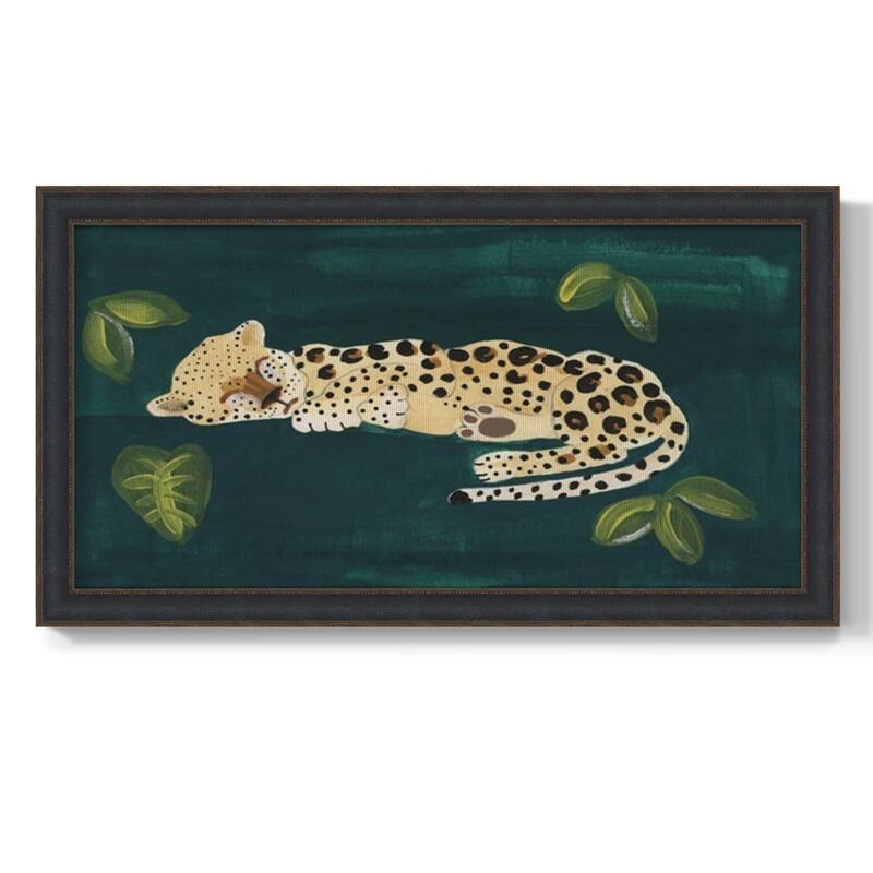 Lethargic Leopard II Premium Framed Canvas- Ready to Hang