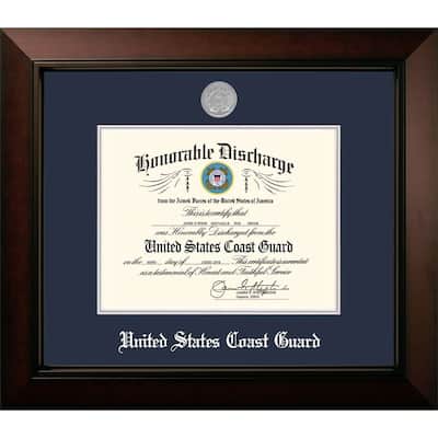Patriot Frames Coast Guard 8.5x11 Discharge Legacy Frame with Silver Medallion