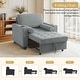 preview thumbnail 60 of 140, 3-in-1 Corduroy Sleeper Sofa Pull-Out Bed Convertible Adjustable Loveseat with USB Port