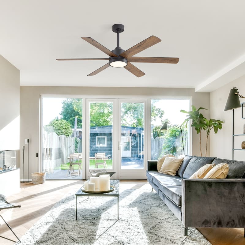 42/48/52/56/60/65-IN LED Ceiling Fan with Light Kit and Remote(5/6/7/8-Blade)