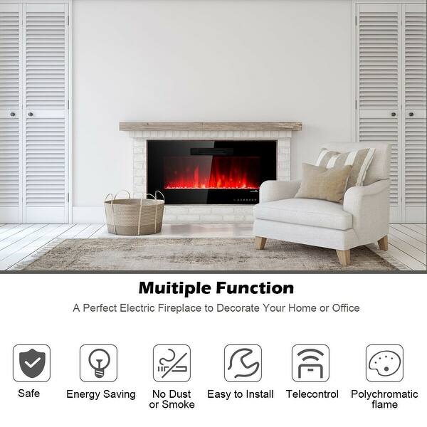 Shop 50 Recessed Electric Fireplace In Wall Wall Mounted Electric