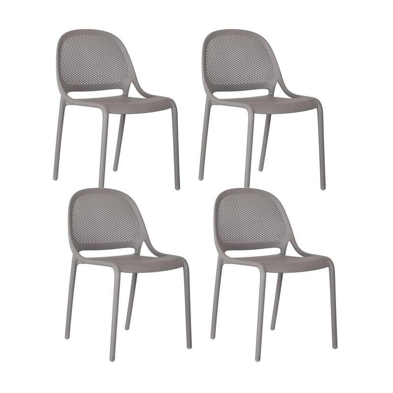 Shay Set of 4 Stackable Dining Chairs, Indoor/Outoor