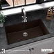 preview thumbnail 43 of 52, Karran Undermount 32.5 in. Large Single Bowl Quartz Kitchen Sink Kit