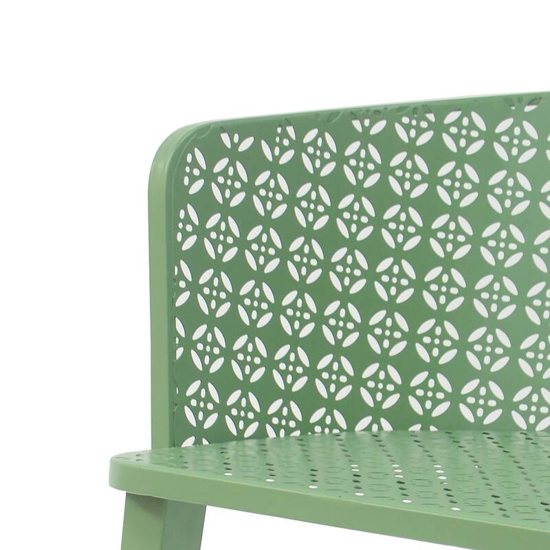 Outdoor 2 Piece Dining Chair with Backrest, Metal Frame and Rust Proof for Dining Room Kitchen Living Room Bedroom Terrace